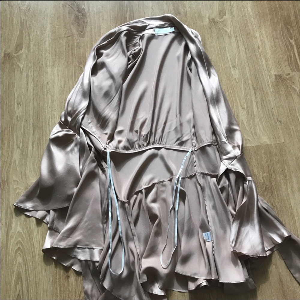 New Zimmerman sueded Robe Dress Nude